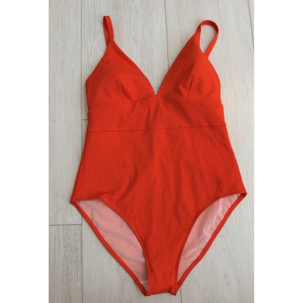 NWT Boden Arezzo Swimsuit V-Neck Panel Non Wired Sz 10 Orange